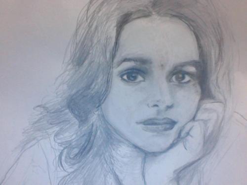 My Norah Jones portrait - 'Come Away With Me' singer that I drew!