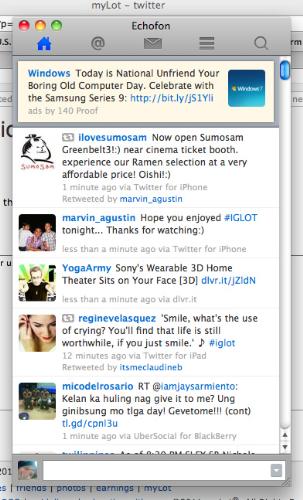 screenshot of twitter - twitter application on mac