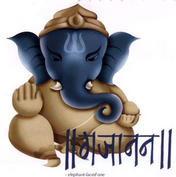 hindu god ganesh - this god has an elephant head, he gives knowledge