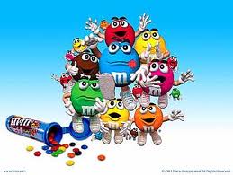 M&Ms - An image of of the lovable and tasty M&M characters. Small M&Ms in a portable bottle to eat along the way.