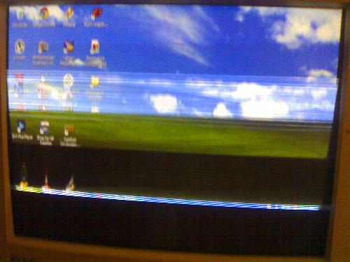 pc screen - this is is the problem of our monitor, I don't know how to describe it, sorry.