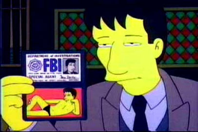 The Simpsons - Mulder - Closer view of Mulder's ID badge
