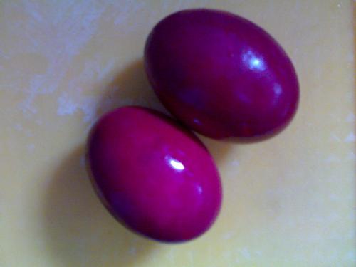 salted eggs or red eggs - This was my viand just days ago, I took a picture of it just for fun;P