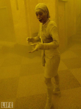 9/11 - This is Marcy Borders on 9/11/2001. She had made it down the 81st floor of the North Tower of the Twin Towers when the photo was taken.