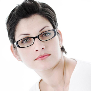 Woman wearing eyeglasses - Eyeglasses