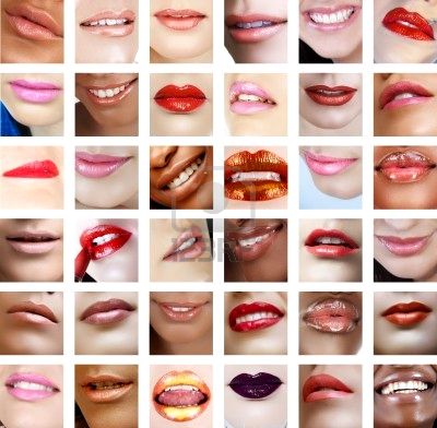 Lipstick collage - Variety of lip makeup