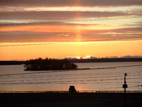 Morning sunset outside my house in Sweden - Autumn in Sweden at the east coast.