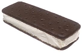 its the chocolate sandwitch with icecream - its the icecream sandwich i see available in the shop but its cost more than normal icecrems but it takes more and more time to eat for me