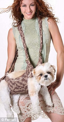 Puppoose - The Puppoose is the first accessory which allows you to carry your pet with no hands

Ref:
http://www.dailymail.co.uk/femail/article-2035977/Like-puppy-sling-The-latest-accessory-pampered-pets-allows-carry-like-baby.html