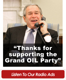 Republican&#039;s only care about the Wealthy - Former President Bush on the phone...caption says, "Welcome to the Grand Oil Party. It&#039;s a doctored picture, but how far is it from the truth...Bush Family is in Oil