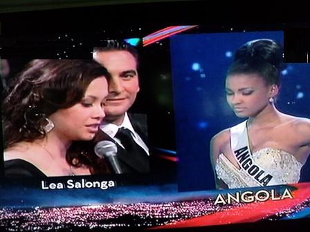 Ms. Angola in Q & A Portion - Leah Salonga gave the question