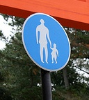 japan pedestrian crossing - japan&#039;s sign for pedestrian crossing