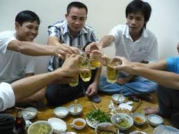 Drinking - A drinking table of students at their boarding house