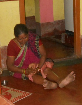 getting a massage - my grandson getting a massage