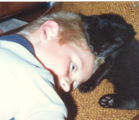 My Son Jason with Moses the Kitten - This photo shows the affection between my son and his kitten.