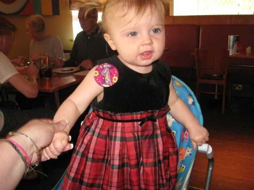 Olivia - My granddaughter enjoying her first birthday.