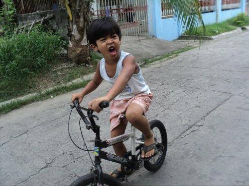 Biking Kid - Make sure he is safe
