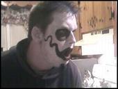 Mudvayne makup lol. - Me as mudvayne.