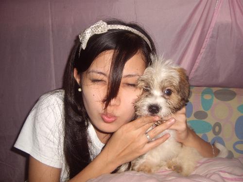 simple me -  with my loved puppy baby akira