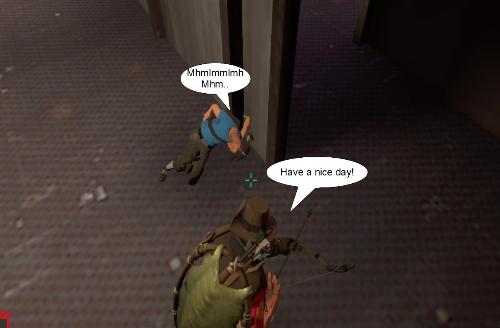 Team fortress 2 - A day I played Team fortress 2 and I owned a guy, so i took a PS and made some things with it.  Funny isn't it?