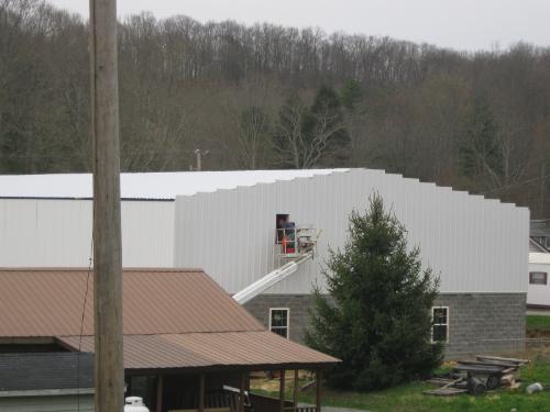 Church gym - This is a new church gym under construction in our area.