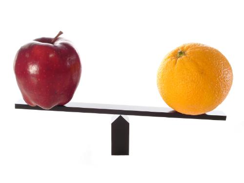 Apple vs Orange - Comparing apple and orange is not fair