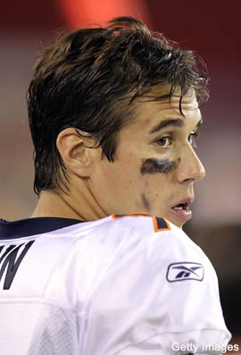 Brady Quinn - He is stuck in the middle of a QB situation in Denver!