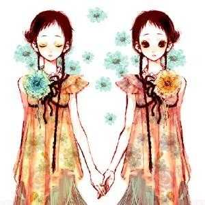 We are happy twins! - This picture is like my sister and I,we are happy because we are in possession of each other!