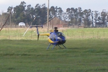 Helicopter - One of the helicopters that worked on the lines.