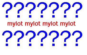 mylot qestion - a lot of question mark along with mylot word in the middle