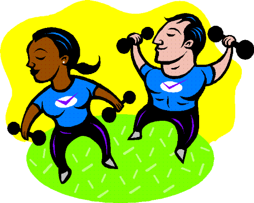 Exercise - Here is a funny picture of two persons doing exercise