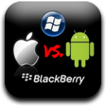 Logo - Android vs Apple vs Blackberry vs Windows. who will be the winner of the mobile phone's era?