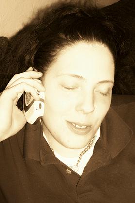 goofy me - the girls tried to straighten my hair against my will ! grrrr lol  the outcome is slighty amusing