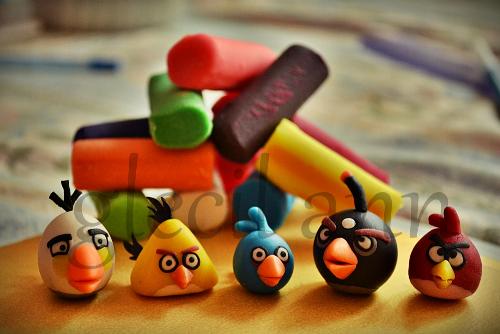 Angry Birds! - The clay angry birds I made! :D