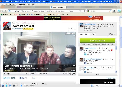 westlife live!  - Westlife live at USTREAM! 