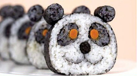 bear food  - japanese sushi with bear dhape.