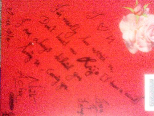 card by my exlover - content i love you  i am madly love with you dont hurt me lijo[i know you wont] i am always behind you loving you,caring you
