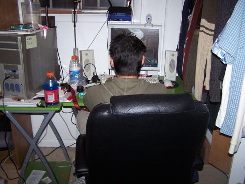 my natural habitat - my natural habitat ...sitting in front of my computer ...gaming.