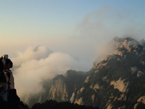 the peak of the mountain  - nearly 5:30am ,waiting for the sunrise,