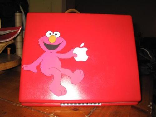 Elmo Book - an old g3 iBook that i custom painted for myself.