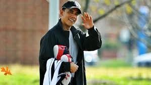 Obama&#039;s sneaks - Underarmor made some special shoes for the prez.