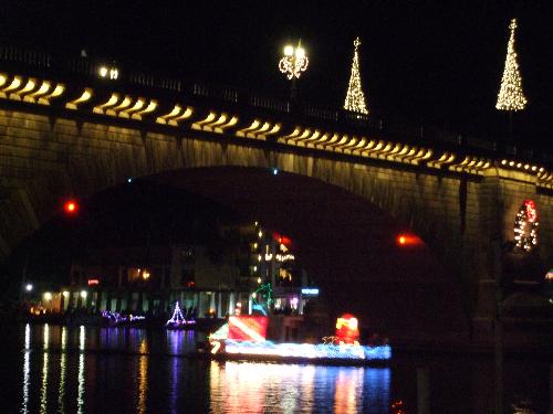 London Bridge and Decorated Boat - I missed out on this years boat parade but here is one from last year. It&#039;s really beautiful to see with the London Bridge as a backdrop.