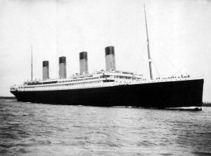 RMS Titanic - British luxury liner RMS Titanic departs from Southampton 10 April 1912 RMS Titanic - British luxury liner RMS Titanic departs from Southampton 10 April 1912