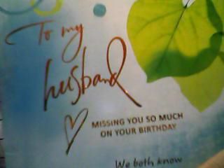 my first husband's card. - the first card i give to my husband as my husband. a birthday card which is full of emotions.