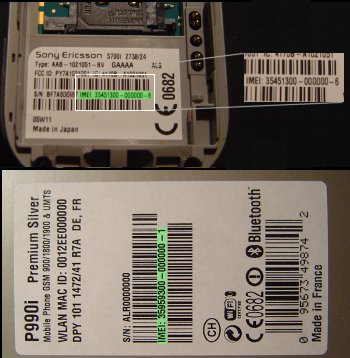 IMEI on the back of the phone - IMEI on phone IMEI on the back of the phone - IMEI on phone