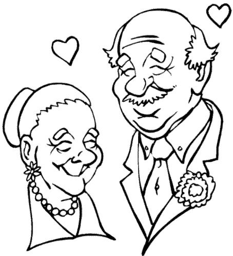 grandparents - The picture shows a grandmother and a grandfather who still remains in love despite the time they have spent together.
