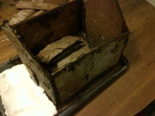 My Sorry Gingerbread House! :-( - The roof collapsed on my gingerbread house! Ah well, more yummy treats for when we start to nibble on it come January. My Sorry Gingerbread House! :-( - The roof collapsed on my gingerbread house! Ah well, more yummy treats for when we start to nibble on it come January.