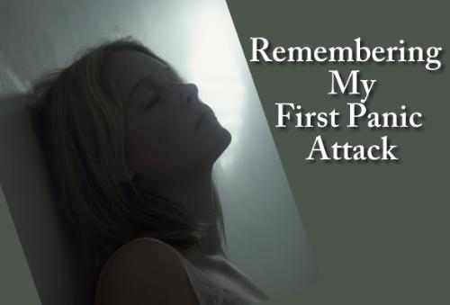 Remembering first panic attack - Woman remembering her first panic attack