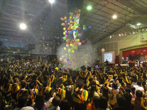 all we need is trust and a little bit of pixie dus - All we need is trust and a little bit of pixie dust plus balloons and confetti. This was taken during the end part of our graduation day. The college of nursing prepared for this confetti.