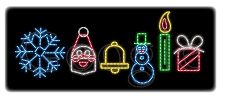 Happy holiday Google doodle - Google's doodle on "Happy holidays" as shown on 23 decemeber 2011. 